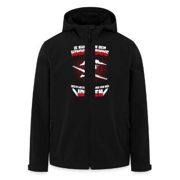 Flieger je näher ich dem Himmel komme - Recycelte Männer Softshell-Jacke von Stanley/Stella - Schwarz - Vorne - AI Model Male 185 light (185cm)