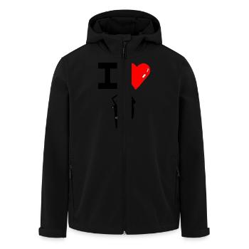 I COEUR TRASH TV par RichArt - Veste softshell homme en polyester recyclé Stanley/Stella - noir - Devant - AI Model Male 185 light (185cm)
