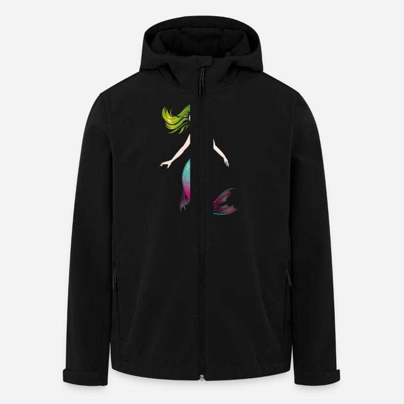 Mermaid - Recycelte Männer Softshell-Jacke von Stanley/Stella - Schwarz
