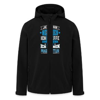 PRAGER RATTLER - Recycelte Männer Softshell-Jacke von Stanley/Stella - Schwarz - Vorne - AI Model Male 185 light (185cm)