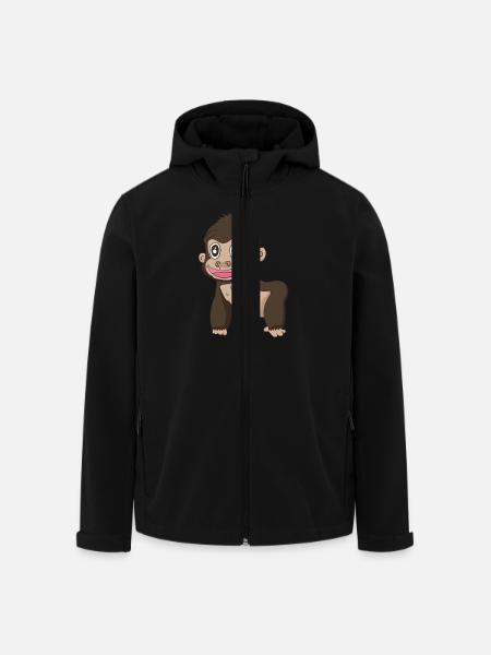 Süsser Affe - Recycelte Männer Softshell-Jacke von Stanley/Stella - Schwarz