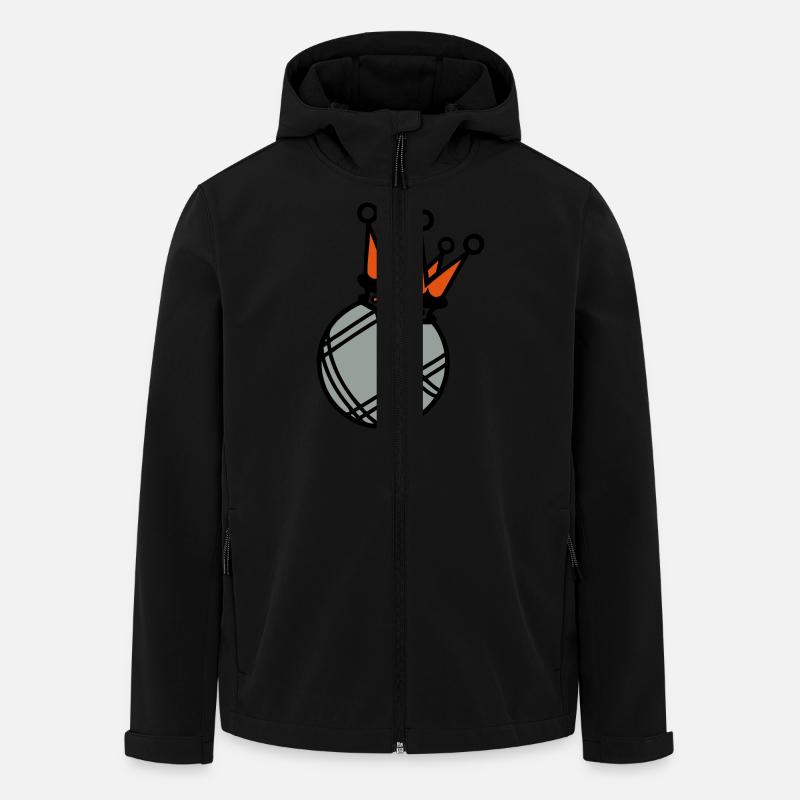Krone König Krone Petanque boule1 - Recycelte Männer Softshell-Jacke von Stanley/Stella - Schwarz