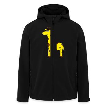 Giraffen - Recycelte Männer Softshell-Jacke von Stanley/Stella - Schwarz - Vorne - AI Model Male 185 light (185cm)