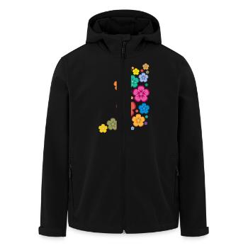 chemise floraux - Veste softshell homme en polyester recyclé Stanley/Stella - noir - Devant - AI Model Male 185 light (185cm)
