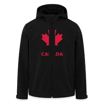 Canada - Men’s Recycled Softshell Jacket by Stanley/Stella - black - Front - AI Model Male 185 light (185cm)