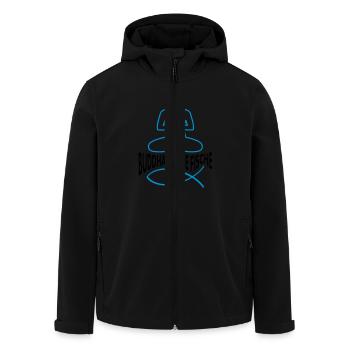 BUDDHA IN THE FISH - Men’s Recycled Softshell Jacket by Stanley/Stella - black - Front - AI Model Male 185 light (185cm)