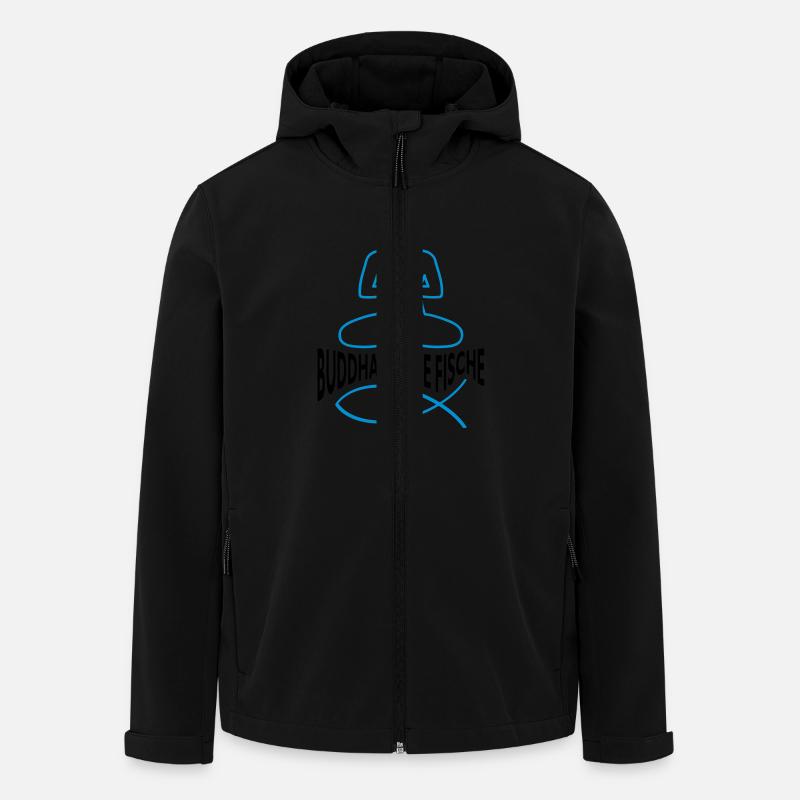 BUDDHA BEI DIE FISCHE - Recycelte Männer Softshell-Jacke von Stanley/Stella - Schwarz