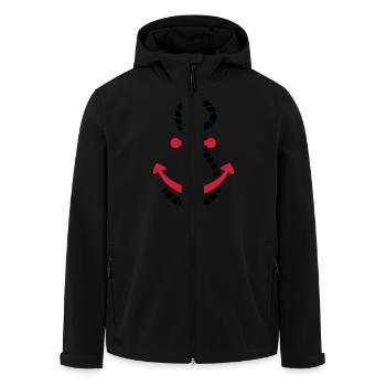 anker_f2 - Recycelte Männer Softshell-Jacke von Stanley/Stella - Schwarz - Vorne - AI Model Male 185 light (185cm)