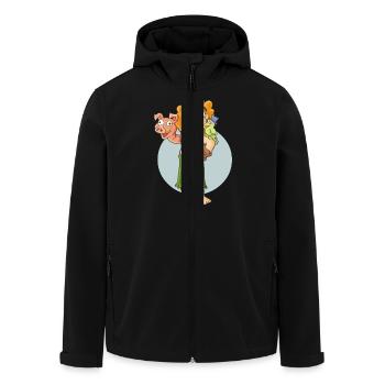 Pig-Hand 2 - Recycelte Männer Softshell-Jacke von Stanley/Stella - Schwarz - Vorne - AI Model Male 185 light (185cm)