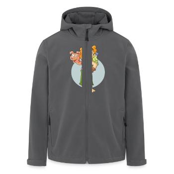 Pig-Hand 2 - Recycelte Männer Softshell-Jacke von Stanley/Stella - Anthrazit - Vorne - AI Model Male 185 light (185cm)