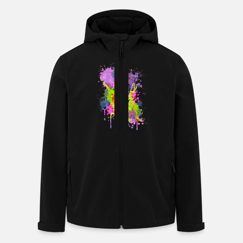 splatter heads - Recycelte Männer Softshell-Jacke von Stanley/Stella - Schwarz