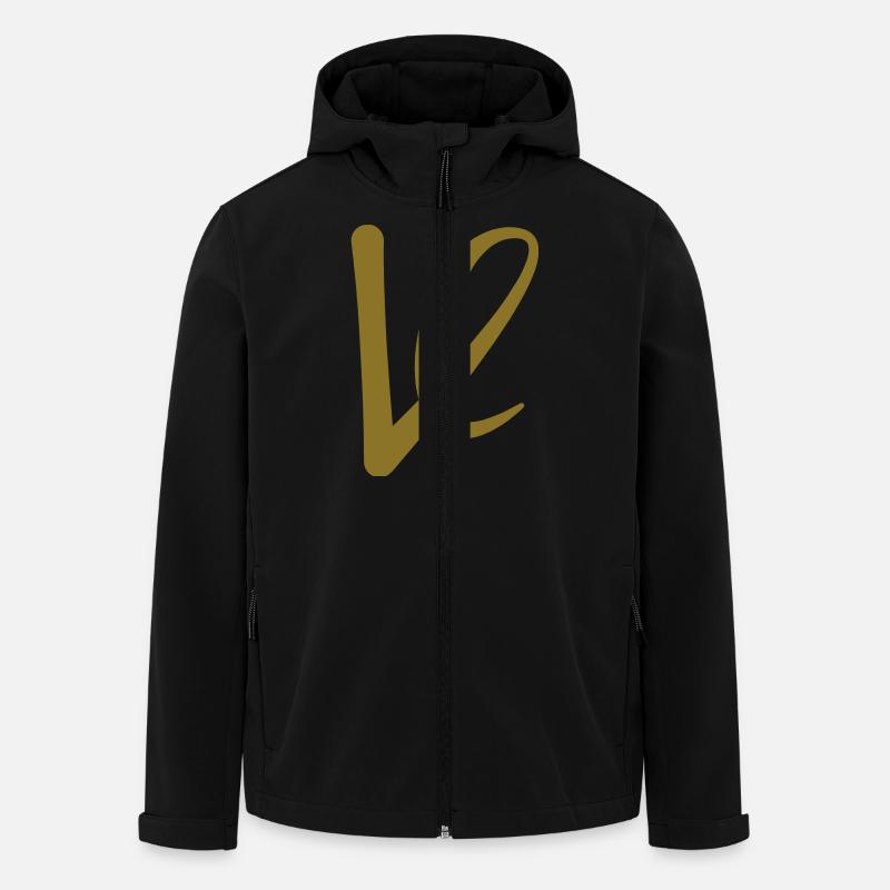 V - Buchstabe - Recycelte Männer Softshell-Jacke von Stanley/Stella - Schwarz