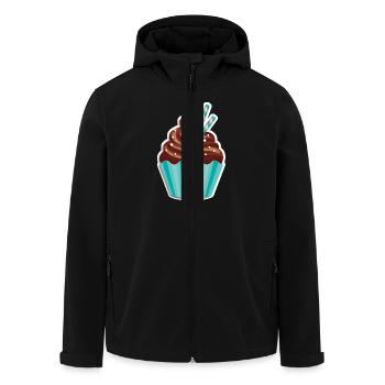 Cupcake - Muffin - Donut - Eis - Schokolade - DD - Veste softshell homme en polyester recyclé Stanley/Stella - noir - Devant - AI Model Male 185 light (185cm)