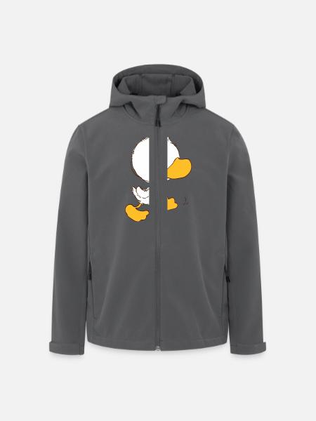 ffWalking Entlein - Recycelte Männer Softshell-Jacke von Stanley/Stella - Schwarz