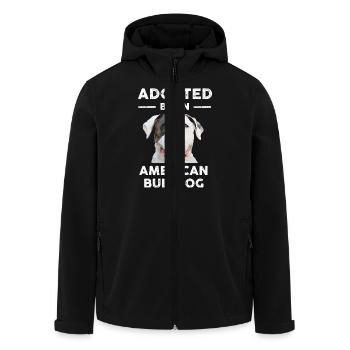 American Bulldog Tshirt | Adopted Men Women - Men’s Recycled Softshell Jacket by Stanley/Stella - black - Front - AI Model Male 185 light (185cm)