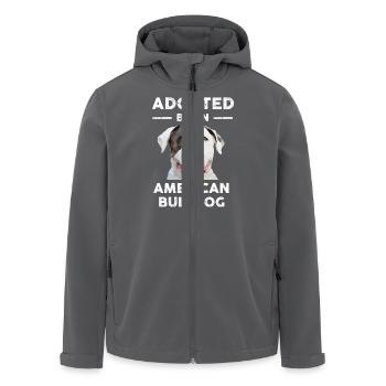 American Bulldog Tshirt | Adopted Men Women - Men’s Recycled Softshell Jacket by Stanley/Stella - anthracite - Front - AI Model Male 185 light (185cm)