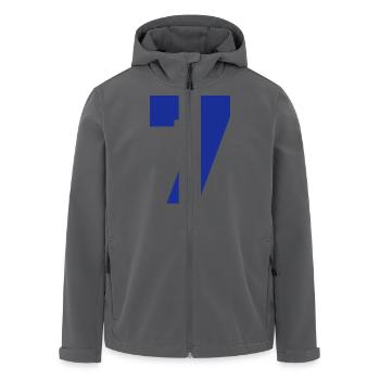 7, Zahlen, Nummer, Rückennummer - Recycelte Männer Softshell-Jacke von Stanley/Stella - Schwarz - Vorne - AI Model Male 185 light (185cm)