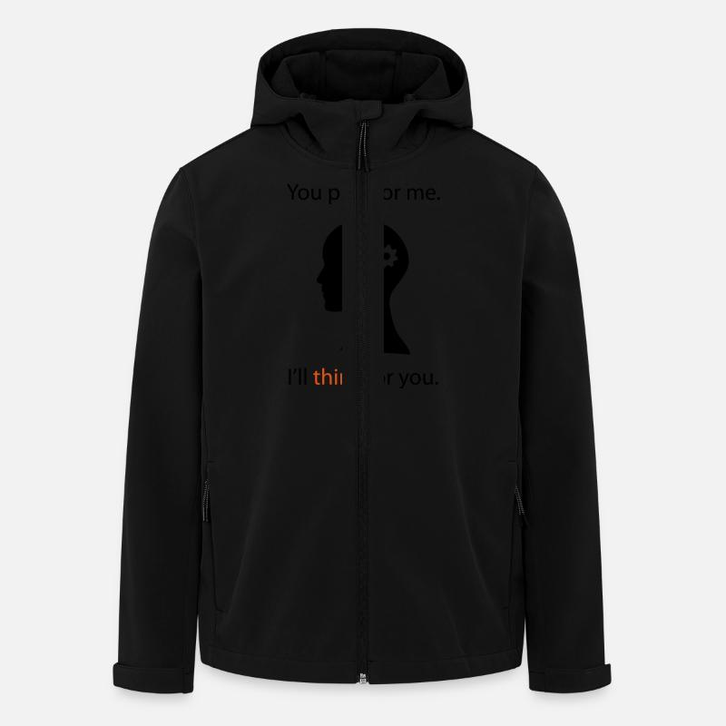 You Pray. I Think. - Veste softshell homme en polyester recyclé Stanley/Stella - noir