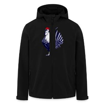 Coq - Equipe de France - Veste softshell homme en polyester recyclé Stanley/Stella - noir - Devant - AI Model Male 185 light (185cm)