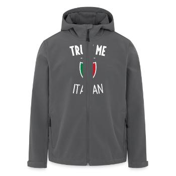 Trust Me I'm Italian - Recycelte Männer Softshell-Jacke von Stanley/Stella - Anthrazit - Vorne - AI Model Male 185 light (185cm)