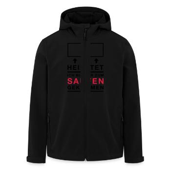 Junggesellenabschied - JGA - Saufen - Recycelte Männer Softshell-Jacke von Stanley/Stella - Schwarz - Vorne - AI Model Male 185 light (185cm)