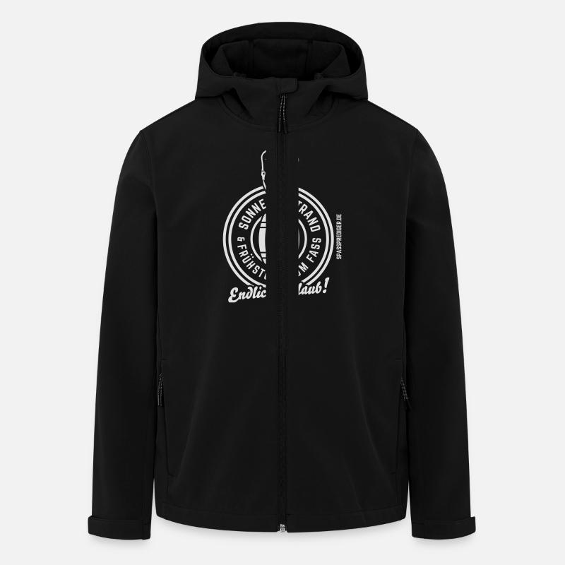 Endlich Urlaub! - Recycelte Männer Softshell-Jacke von Stanley/Stella - Schwarz