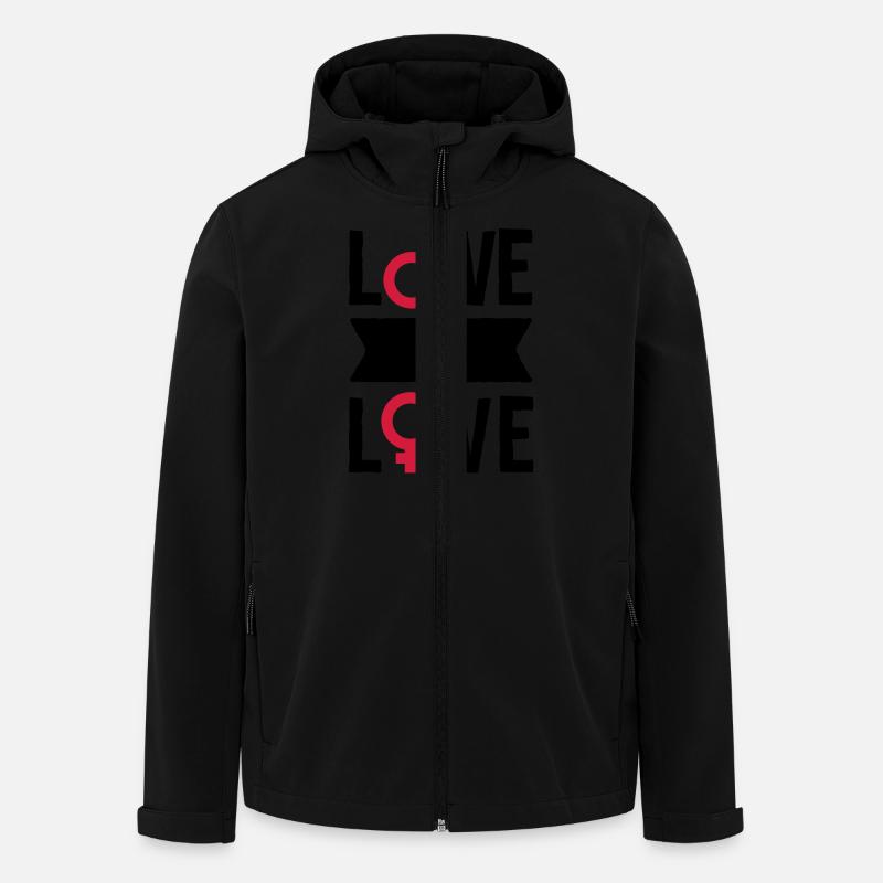 Love - Veste softshell homme en polyester recyclé Stanley/Stella - noir