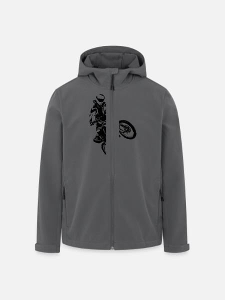 Dirtbike - Recycelte Männer Softshell-Jacke von Stanley/Stella - Schwarz