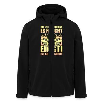 Auto - aufgetaucht - Recycelte Männer Softshell-Jacke von Stanley/Stella - Schwarz - Vorne - AI Model Male 185 light (185cm)