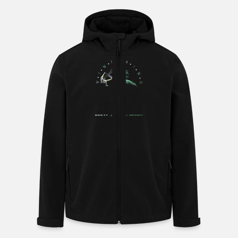 Windkind Surfers - Recycelte Männer Softshell-Jacke von Stanley/Stella - Schwarz