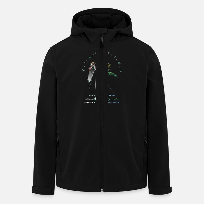 Kitesurferin Palme - Recycelte Männer Softshell-Jacke von Stanley/Stella - Schwarz