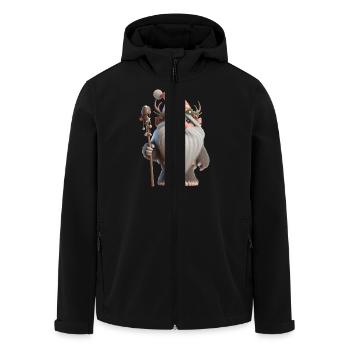 Christmas Troll 2 - Men’s Recycled Softshell Jacket by Stanley/Stella - black - Front - AI Model Male 185 light (185cm)