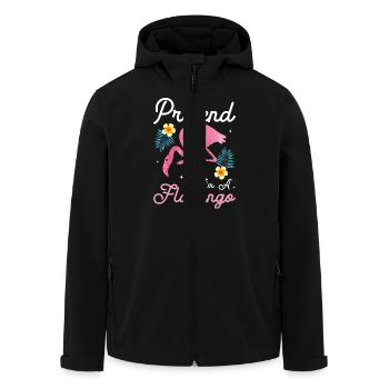 Faites semblant d’être un oiseau rose flamant rose mignon - Veste softshell homme en polyester recyclé Stanley/Stella - noir - Devant - AI Model Male 185 light (185cm)