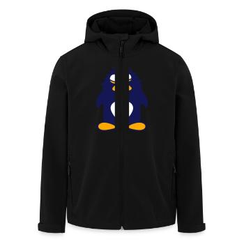 pingouin mignon a l’air stupide fou drôle look - Veste softshell homme en polyester recyclé Stanley/Stella - noir - Devant - AI Model Male 185 light (185cm)