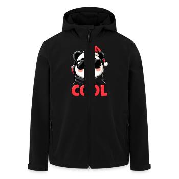 Panda cool - Veste softshell homme en polyester recyclé Stanley/Stella - noir - Devant - AI Model Male 185 light (185cm)
