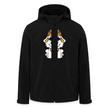 Dog Crown Queen Girl Pretty Princess Woman - Men’s Recycled Softshell Jacket by Stanley/Stella - black - Front - AI Model Male 185 light (185cm)