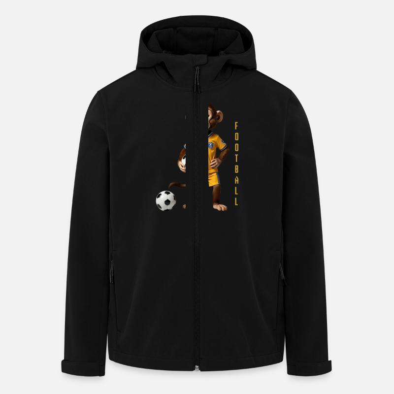 Cool monkey - Recycelte Männer Softshell-Jacke von Stanley/Stella - Schwarz