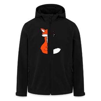 Fox Red Fox Wild Animal Clever Forest Inhabitants - Men’s Recycled Softshell Jacket by Stanley/Stella - black - Front - AI Model Male 185 light (185cm)