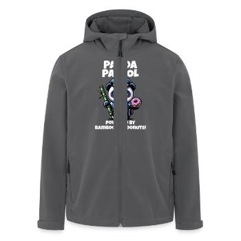 Polizei Panda - Recycelte Männer Softshell-Jacke von Stanley/Stella - Anthrazit - Vorne - AI Model Male 185 light (185cm)