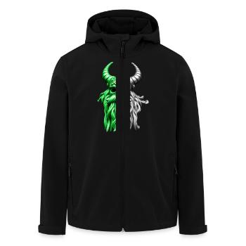 Vert Ragnar - Veste softshell homme en polyester recyclé Stanley/Stella - noir - Devant - AI Model Male 185 light (185cm)