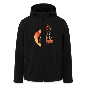 Keep It Shrimple Seafood Shrimp Lover - Recycelte Männer Softshell-Jacke von Stanley/Stella - Schwarz - Vorne - AI Model Male 185 light (185cm)