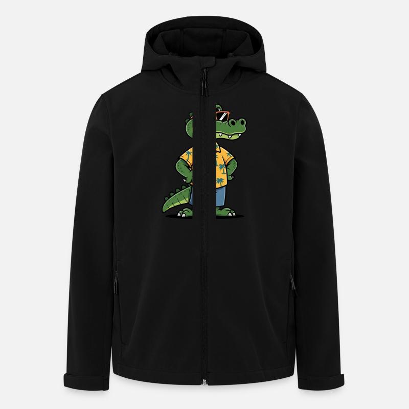 Alligator Funny Summer - Men’s Recycled Softshell Jacket by Stanley/Stella - black