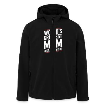 Maman Mère Fête des Mères - Veste softshell homme en polyester recyclé Stanley/Stella - noir - Devant - AI Model Male 185 light (185cm)