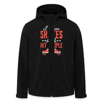 Je porte des patins et des tueurs à gages Roller Derby - Veste softshell homme en polyester recyclé Stanley/Stella - noir - Devant - AI Model Male 185 light (185cm)