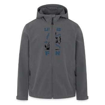 Art Tropical Cocktail Illustration for Summer - Men’s Recycled Softshell Jacket by Stanley/Stella - black - Front - AI Model Male 185 light (185cm)
