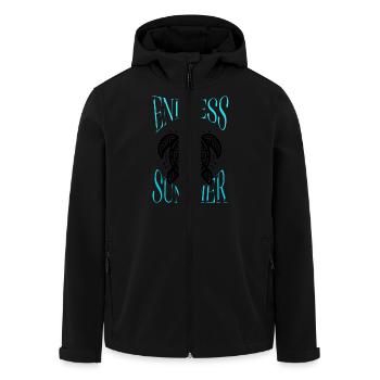 Tropische Meeresschildkröte - Recycelte Männer Softshell-Jacke von Stanley/Stella - Schwarz - Vorne - AI Model Male 185 light (185cm)