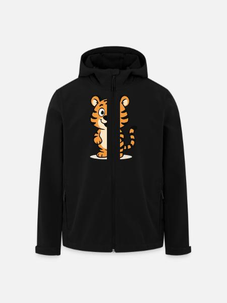 Tiger Comic - Men’s Recycled Softshell Jacket by Stanley/Stella - black
