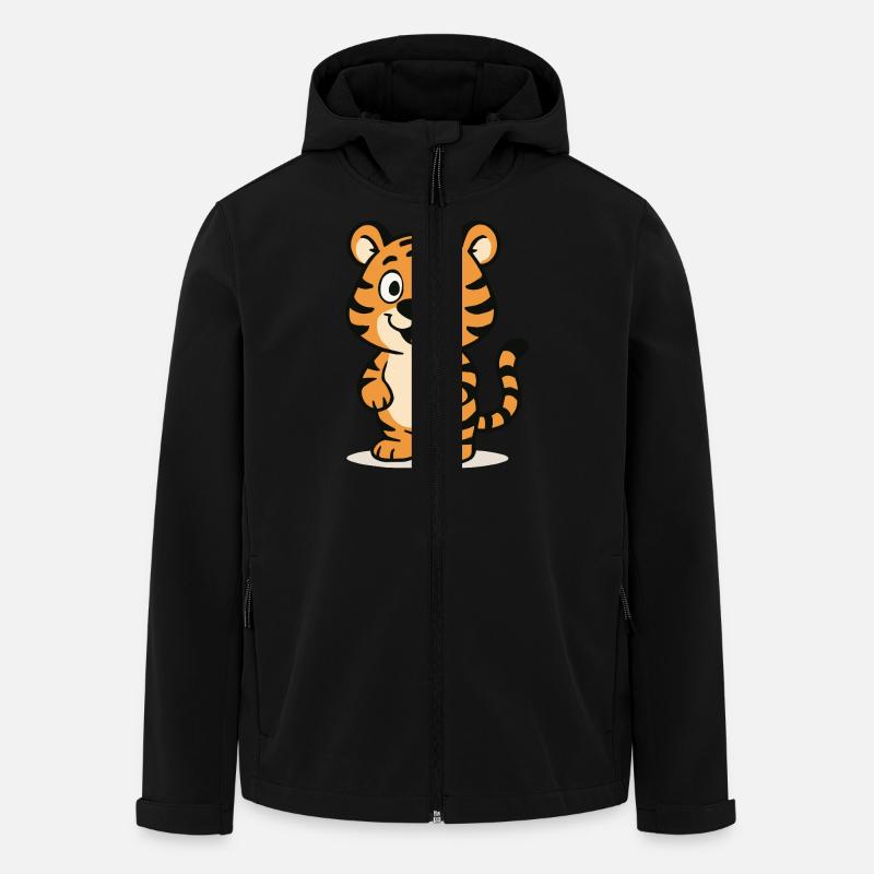 tiger comic - Recycelte Männer Softshell-Jacke von Stanley/Stella - Schwarz
