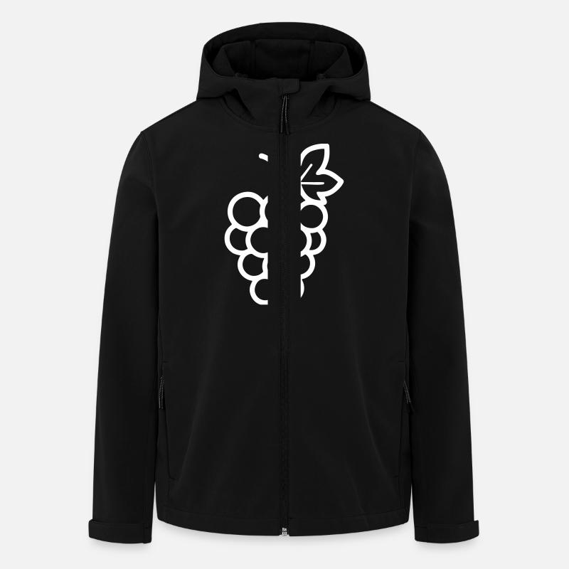 Symbole du raisin - Veste softshell homme en polyester recyclé Stanley/Stella - noir