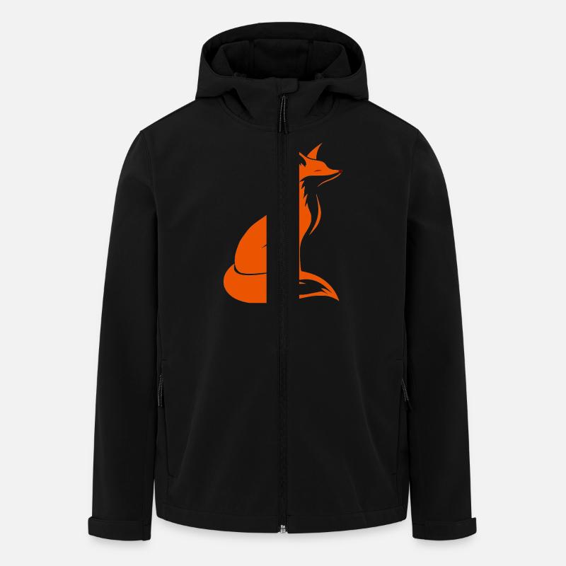 Fuchs - Recycelte Männer Softshell-Jacke von Stanley/Stella - Schwarz